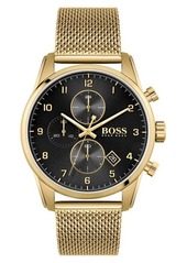 Hugo Boss BOSS Skymaster Chronograph Mesh Strap Watch