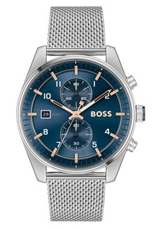 Hugo Boss BOSS Skytraveller Chronograph Mesh Strap Watch