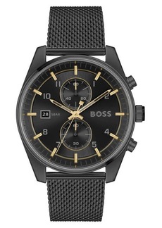 Hugo Boss BOSS Skytraveller Chronograph Mesh Strap Watch
