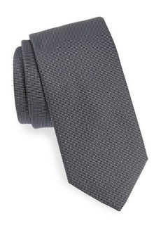 Hugo Boss BOSS Solid Grey Silk Tie