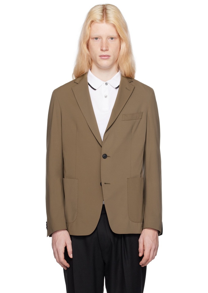 Hugo Boss BOSS Taupe Notched Lapel Blazer