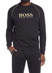 Hugo Boss BOSS Tracksuit Crewneck Sweatshirt in Black at Nordstrom