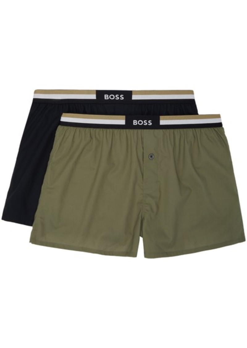 Hugo Boss BOSS Two-Pack Khaki & Black Boxers