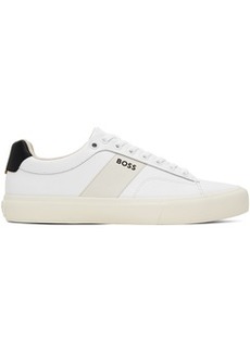 Hugo Boss BOSS White Cupsole Contrast Band Sneakers