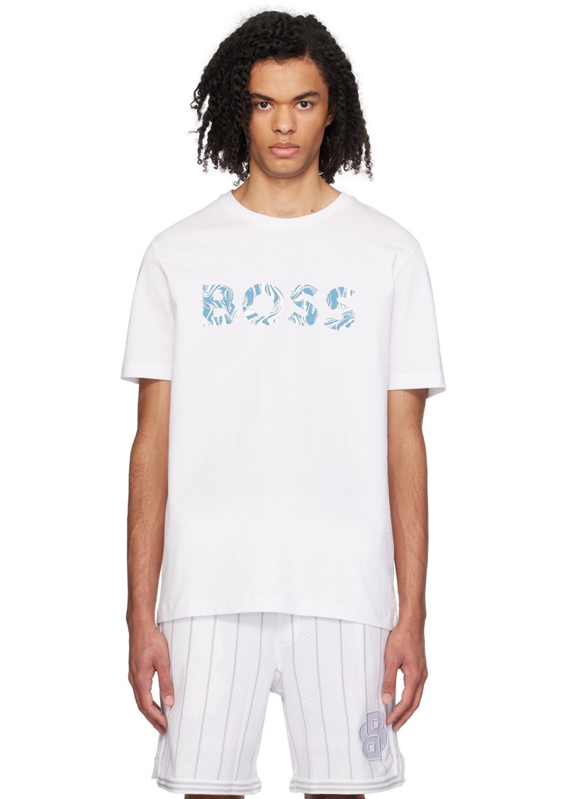 Hugo Boss BOSS White Printed T-Shirt