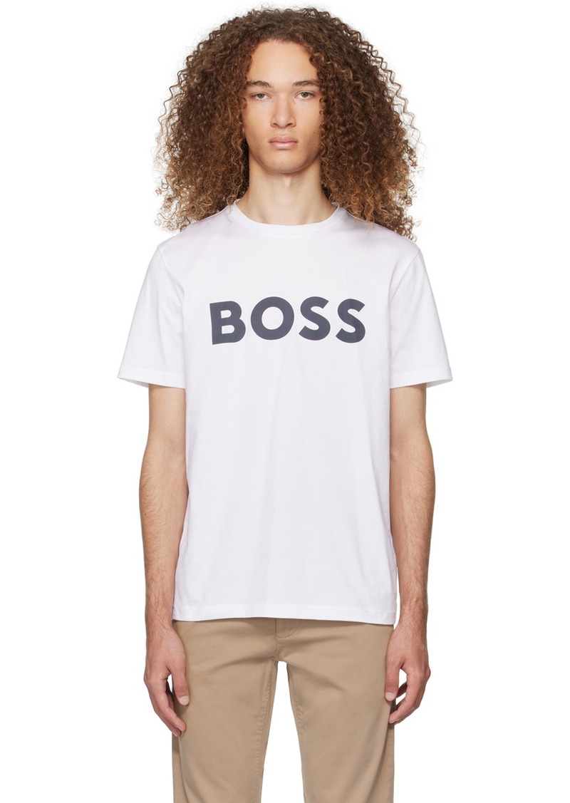 Hugo Boss BOSS White Printed T-Shirt