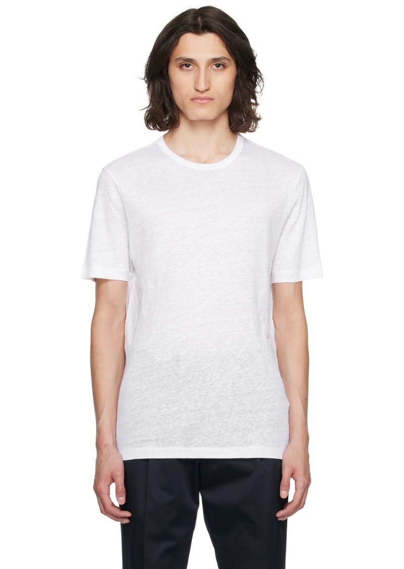 Hugo Boss BOSS White Slub T-Shirt