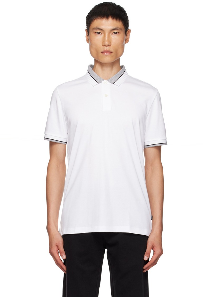 Hugo Boss BOSS White Striped Polo