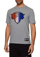 Hugo Boss BOSS x NBA Tbasket New York Knicks Embossed Logo Graphic Tee