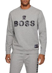 Hugo Boss BOSS x NBA Windmill 2 Brooklyn Nets Graphic Crewneck Sweatshirt in Medium Grey at Nordstrom