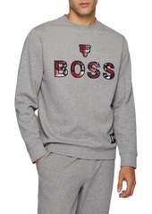 Hugo Boss BOSS x NBA Windmill 2 Chicago Bulls Graphic Crewneck Sweatshirt in Medium Grey at Nordstrom