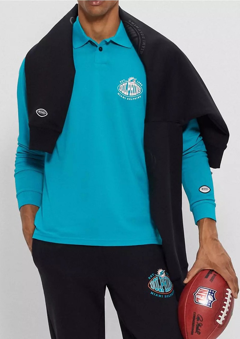 BOSS - BOSS x NFL cotton-piqué polo shirt with collaborative branding