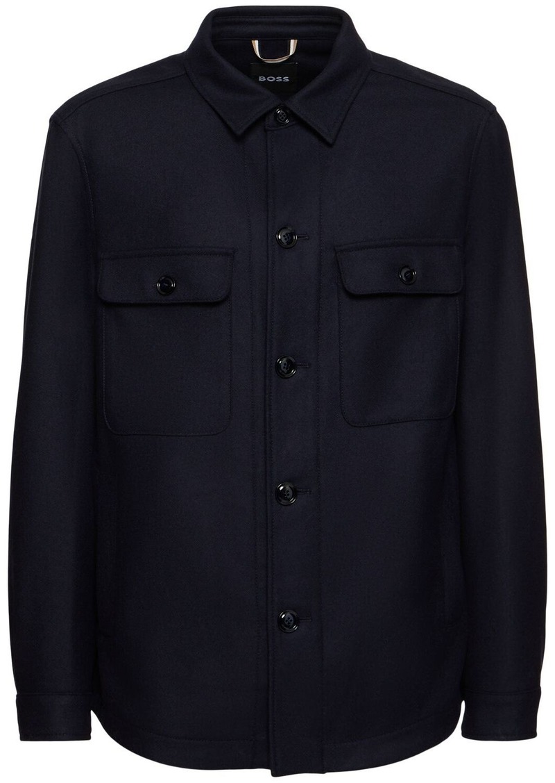 Hugo Boss Carper Wool Blend Overshirt