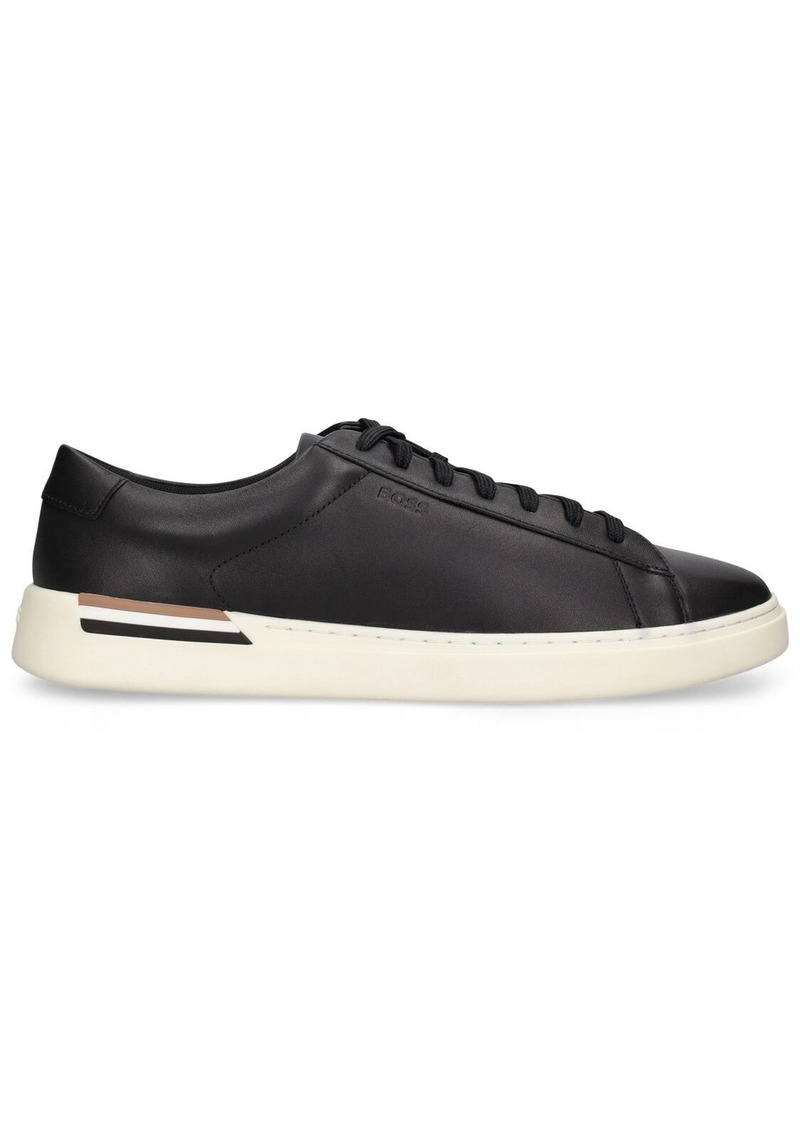 Hugo Boss Clint Tennltt Leather Low Top Sneakers