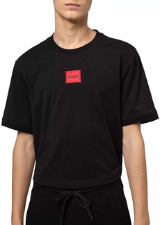 Hugo Boss Cotton Jersey T-Shirt In Raven Black