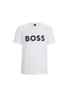 Hugo Boss Cotton-jersey T-shirt with decorative reflective hologram logo