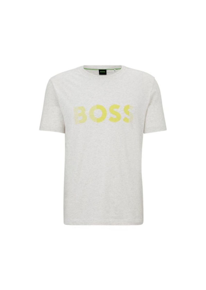 Hugo Boss Cotton-jersey T-shirt with logo artwork