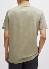 Hugo Boss Cotton-Silk T-Shirt with a Signature Quilted Effect