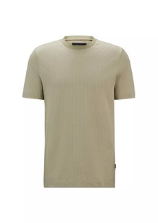 Hugo Boss Cotton-Silk T-Shirt with a Signature Quilted Effect