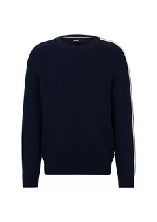 Hugo Boss Cotton Sweater with Color-Blocking Detail