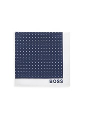 Hugo Boss Dot-Print Silk Pocket Square