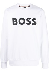 Hugo Boss flocked-logo cotton sweatshirt