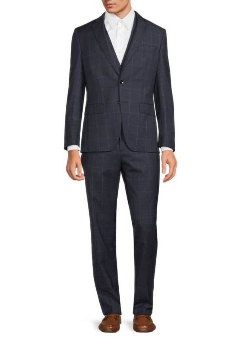 Hugo Boss H-Huge Checked Virgin Wool Suit