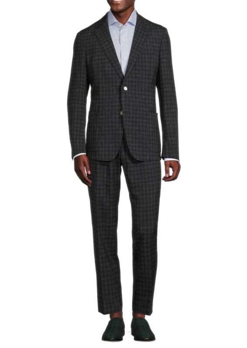 Hugo Boss Hanry Plaid Wool Blend Suit