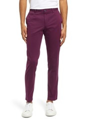 HUGO BOSS Genius Flat Front Pants in Medium Purple at Nordstrom