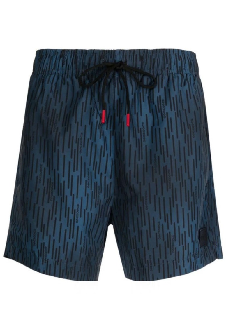 Hugo Boss Men Rover Dark Blue Drawstrings Logo Swim Shorts
