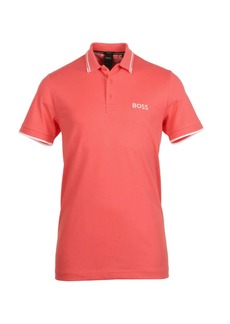 Hugo Boss Men's Paddy Pro Short Sleeve Polo Shirt, Open Red