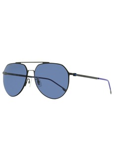 Hugo Boss Men's Pilot Sunglasses B1404FSK 003KU Matte Black/Blue 61mm