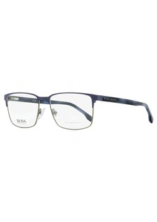 Hugo Boss Men's Rectangular Eyeglasses B1301U RIW Gray/Blue Havana 57mm