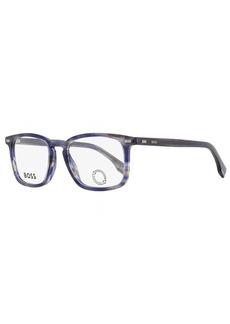 Hugo Boss Men's Rectangular Eyeglasses B1368 JBW Blue Havana 53mm
