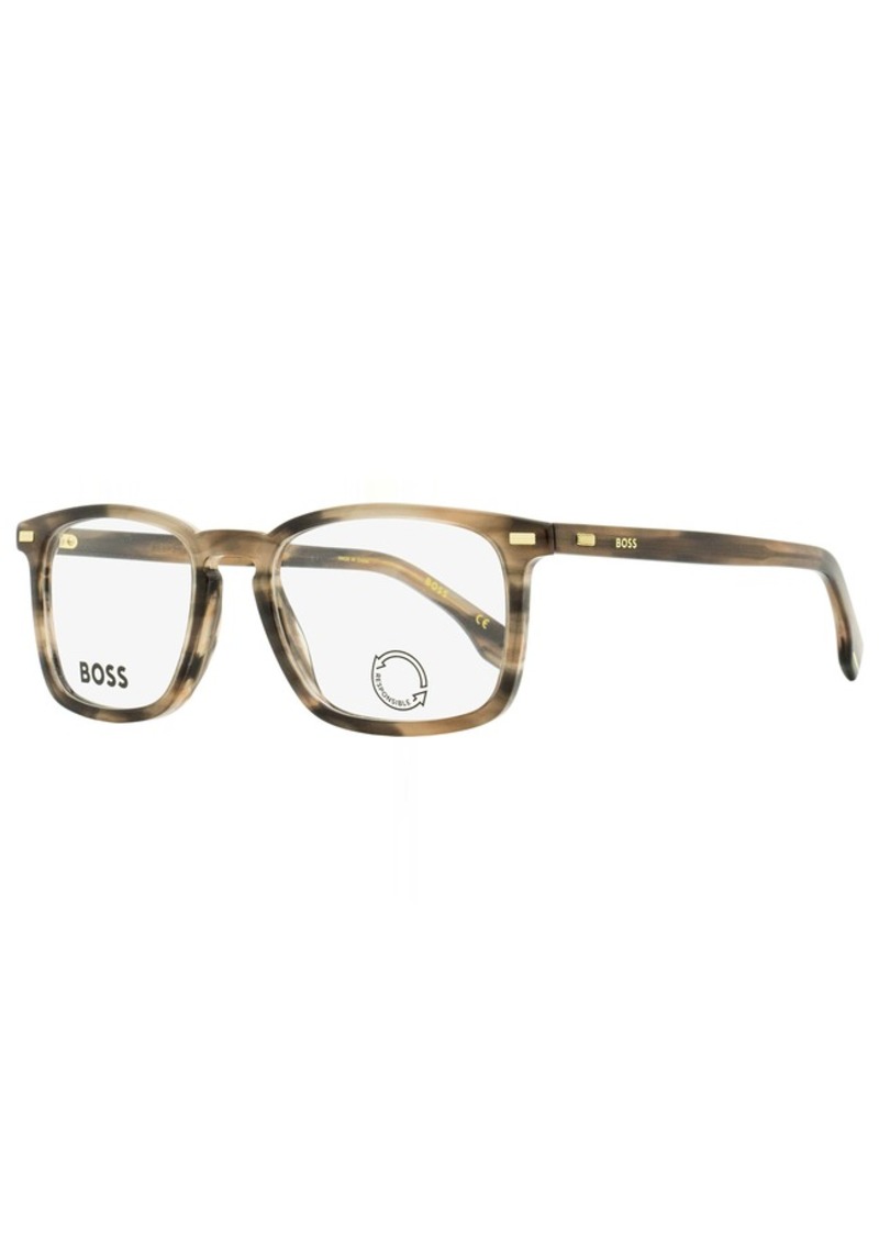 Hugo Boss Men's Rectangular Eyeglasses B1368 S05 Gray/Brown 53mm