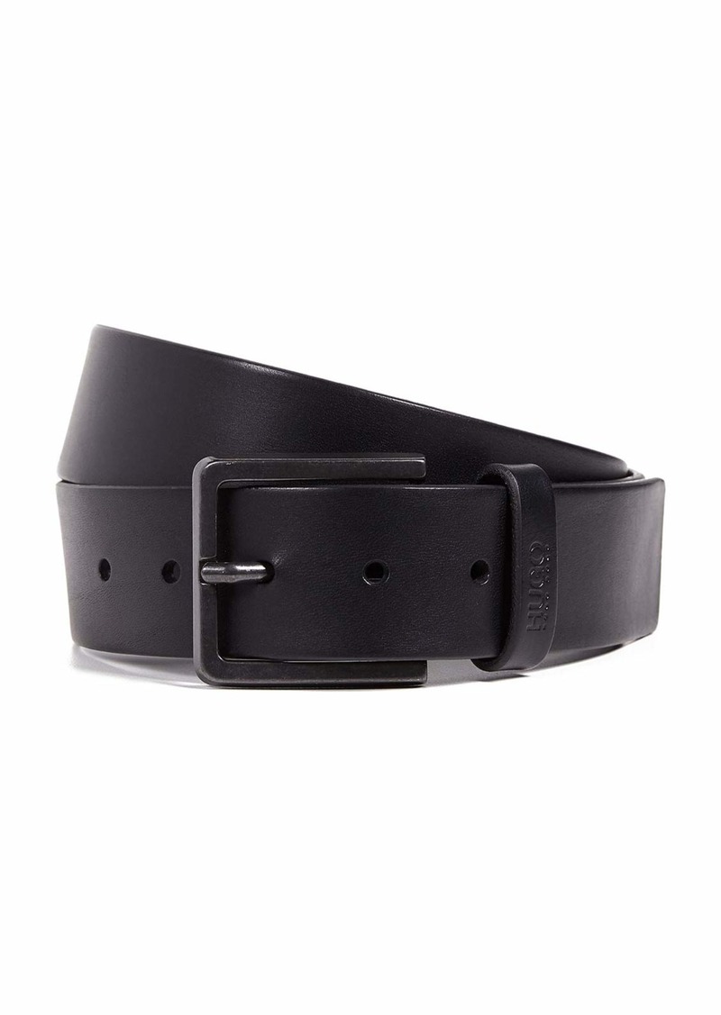 hugo boss belt black leather mens