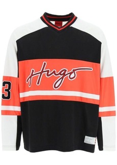 Hugo Boss Hugo dalado mesh hockey sweatshirt