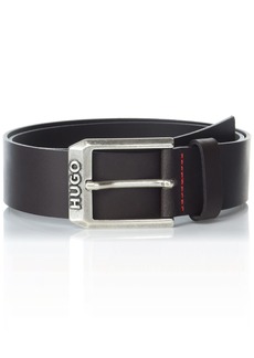 Hugo Boss HUGO Men's Logo Buckle Leather Belt  one Size