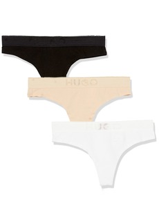 Hugo Boss HUGO 3-Pack Tonal Logo Cotton Stretch Thongs
