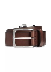 Hugo Boss Italian-leather belt with logo-engraved buckle