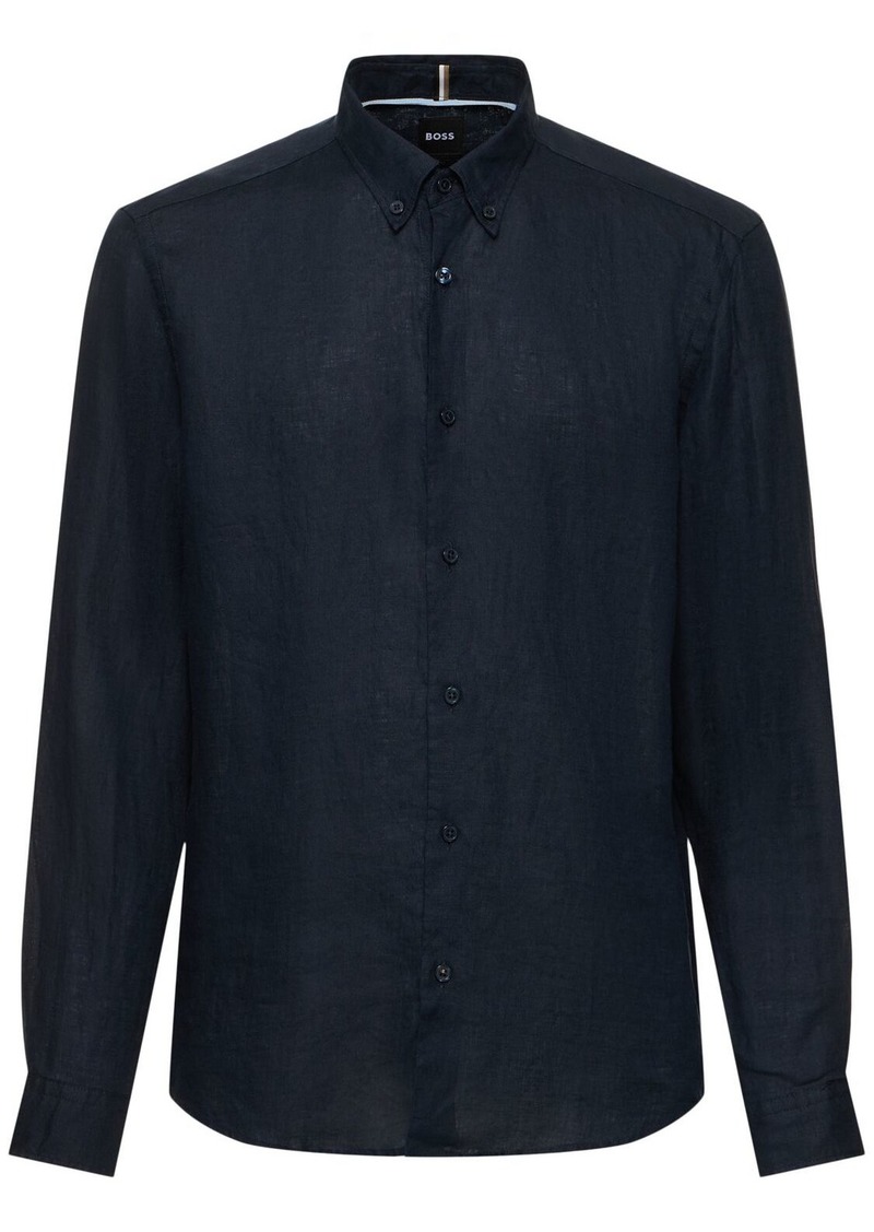 Hugo Boss Liam Linen Button Down Shirt