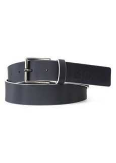 Hugo Boss Logo Embossed Leather Belt