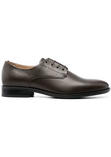 Hugo Boss logo-embossed leather Derby shoes