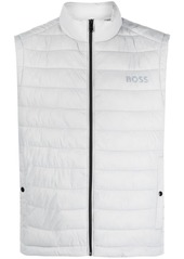 Hugo Boss logo-flocked quilted gilet