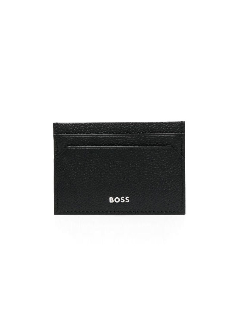 Hugo Boss logo-lettering card holder