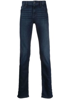 Hugo Boss logo-patch skinny-cut jeans