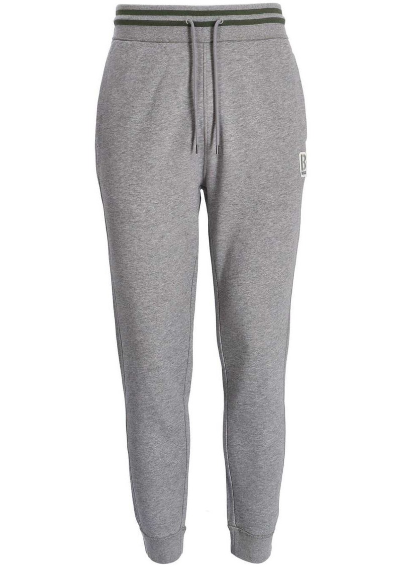 Hugo Boss logo-patch tapered track trousers