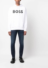 Hugo Boss logo-print cotton hoodie