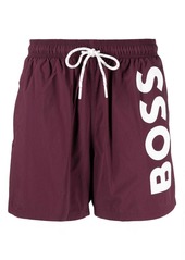 Hugo Boss logo-print swim shorts