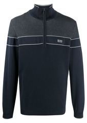 Hugo Boss logo-print zip-up jumper